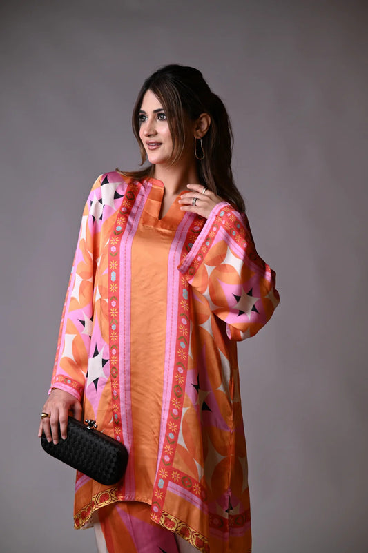 Printed Co-Ord Set - Citrus Glow