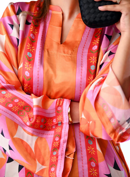 Printed Co-Ord Set - Citrus Glow