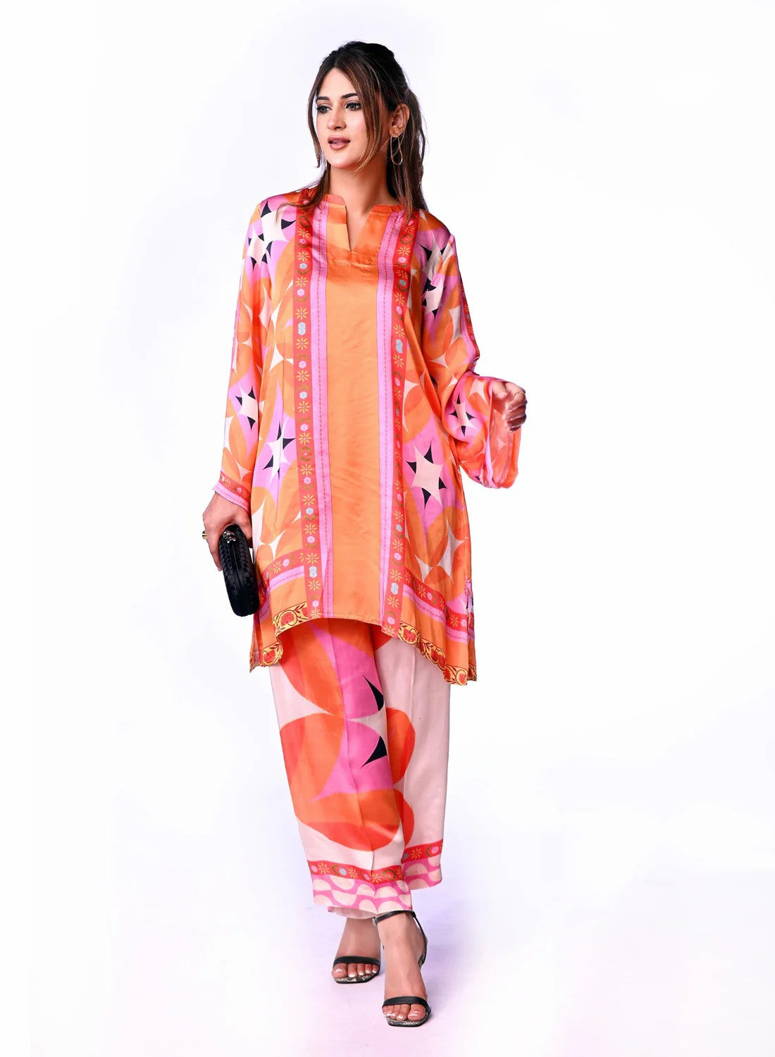 Printed Co-Ord Set - Citrus Glow