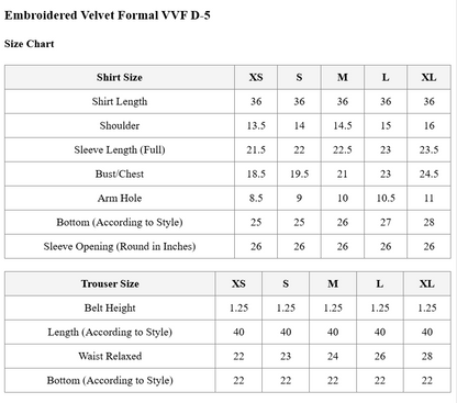 Embroidered Velvet Formal VVF D-5