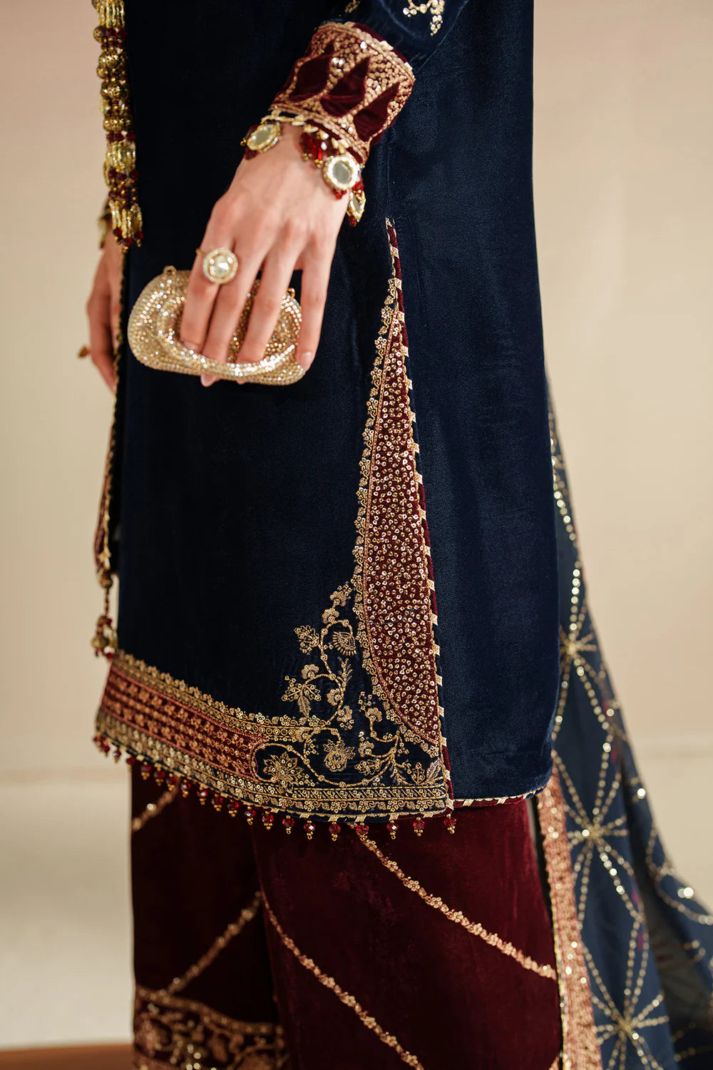 Embroidered Velvet Formal VVF D-7
