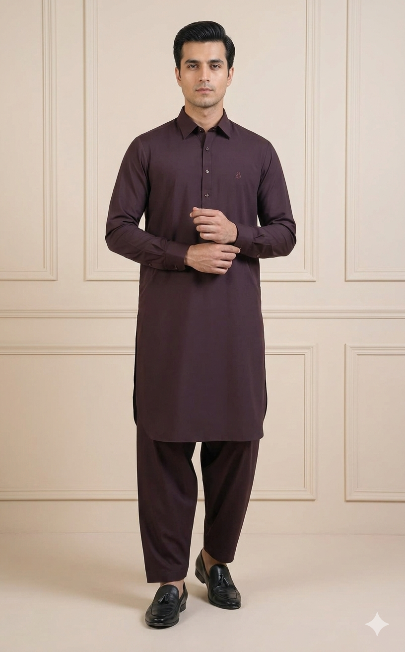 Charcoal Signature Shalwar Kameez - Ready To Ship