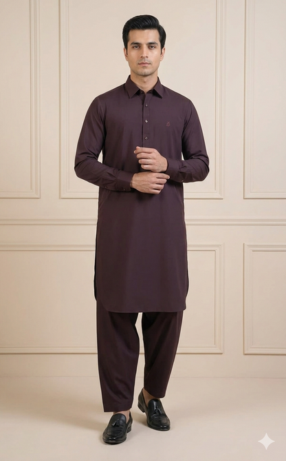 Charcoal Signature Shalwar Kameez - Ready To Ship