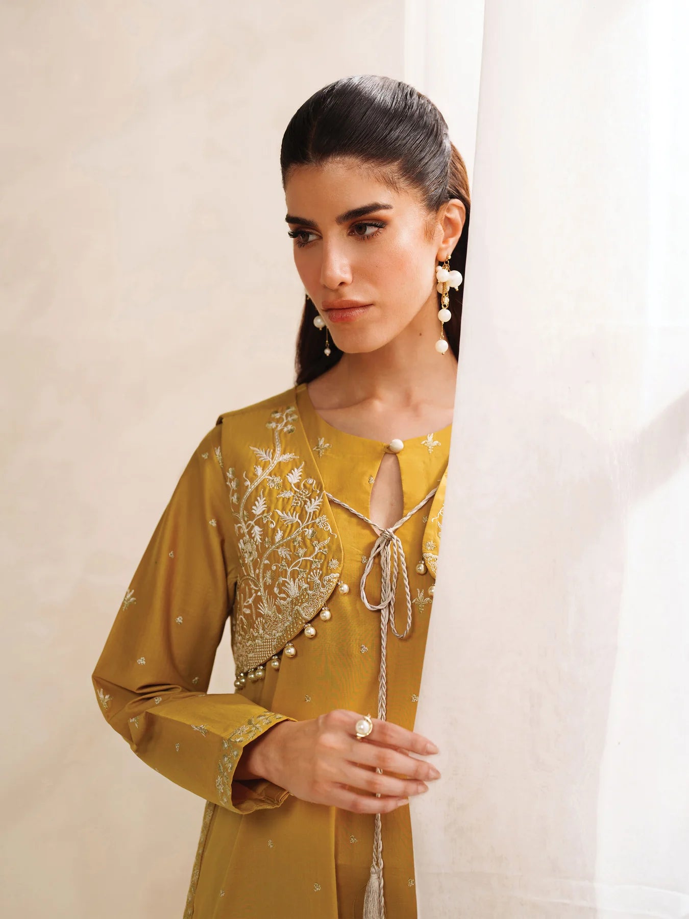 2 Piece Embroidered Set - Honeydew