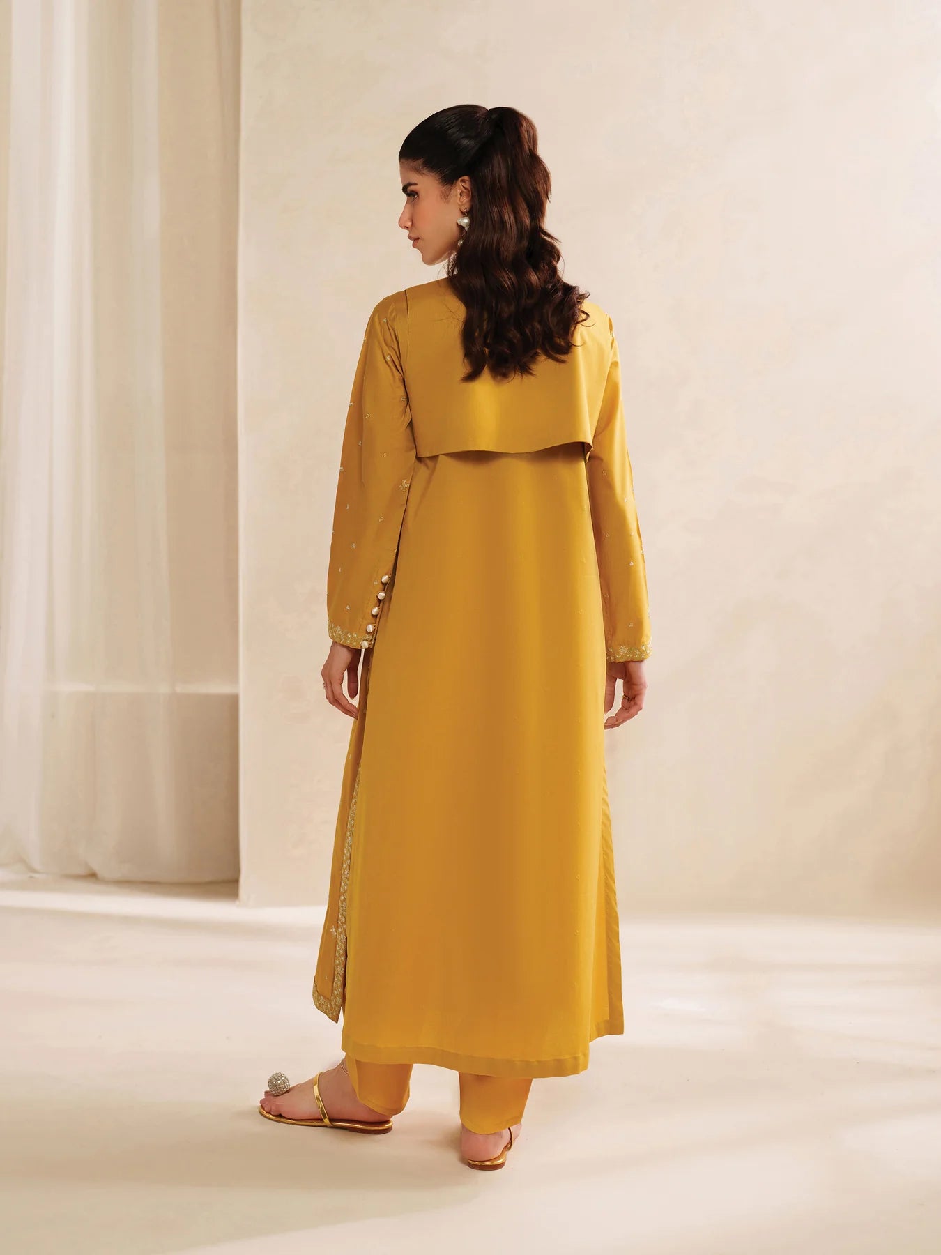 2 Piece Embroidered Set - Honeydew