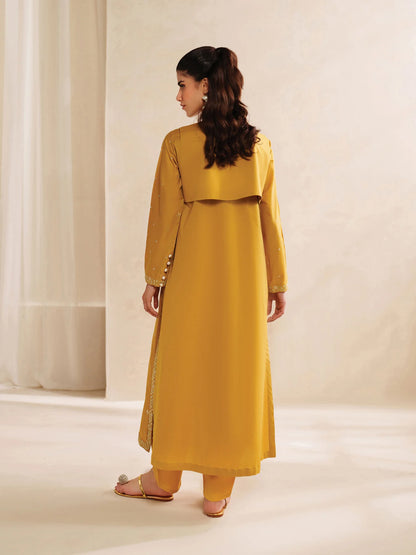 2 Piece Embroidered Set - Honeydew