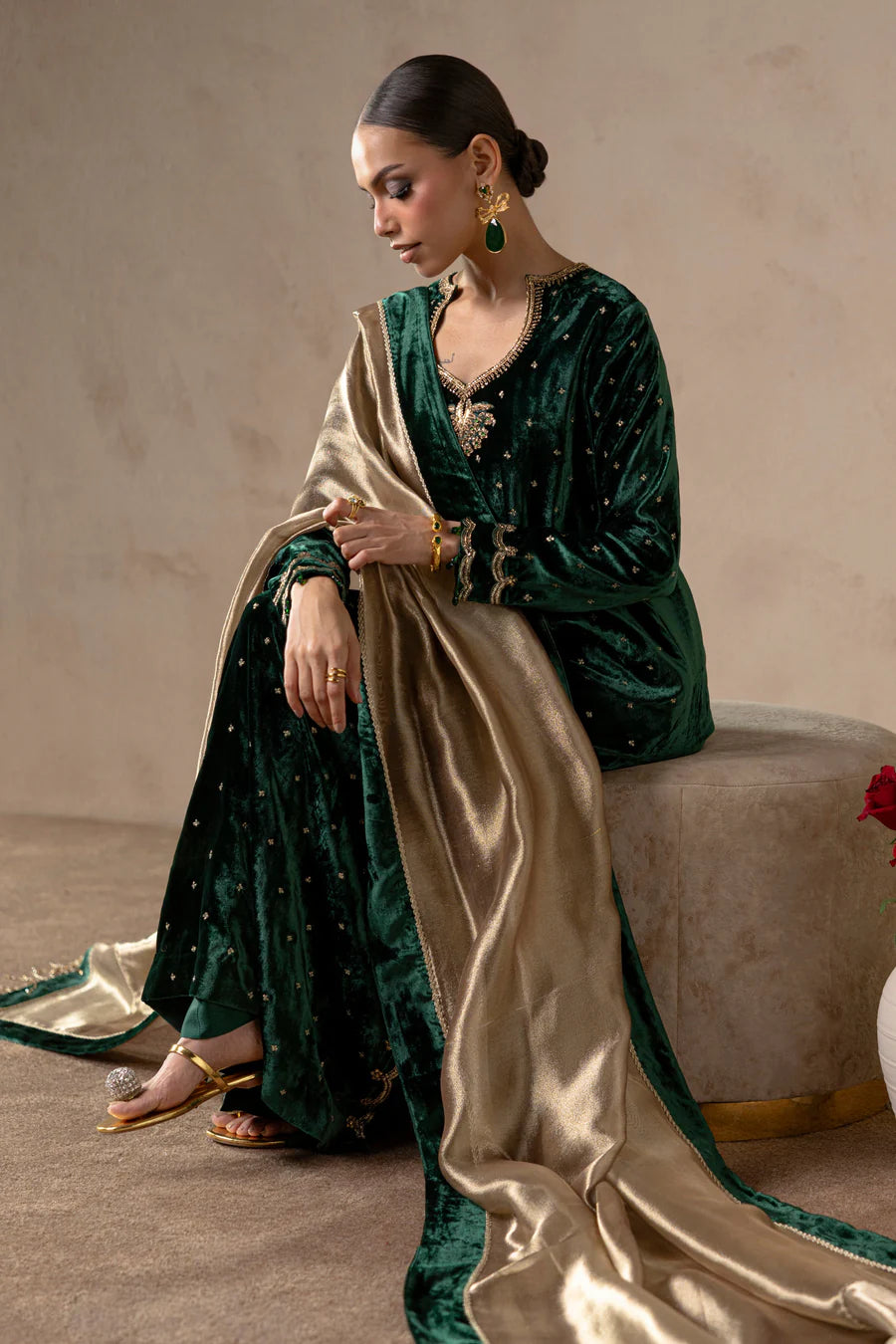 Luxury Pure Velvet Silk Dress - Senna