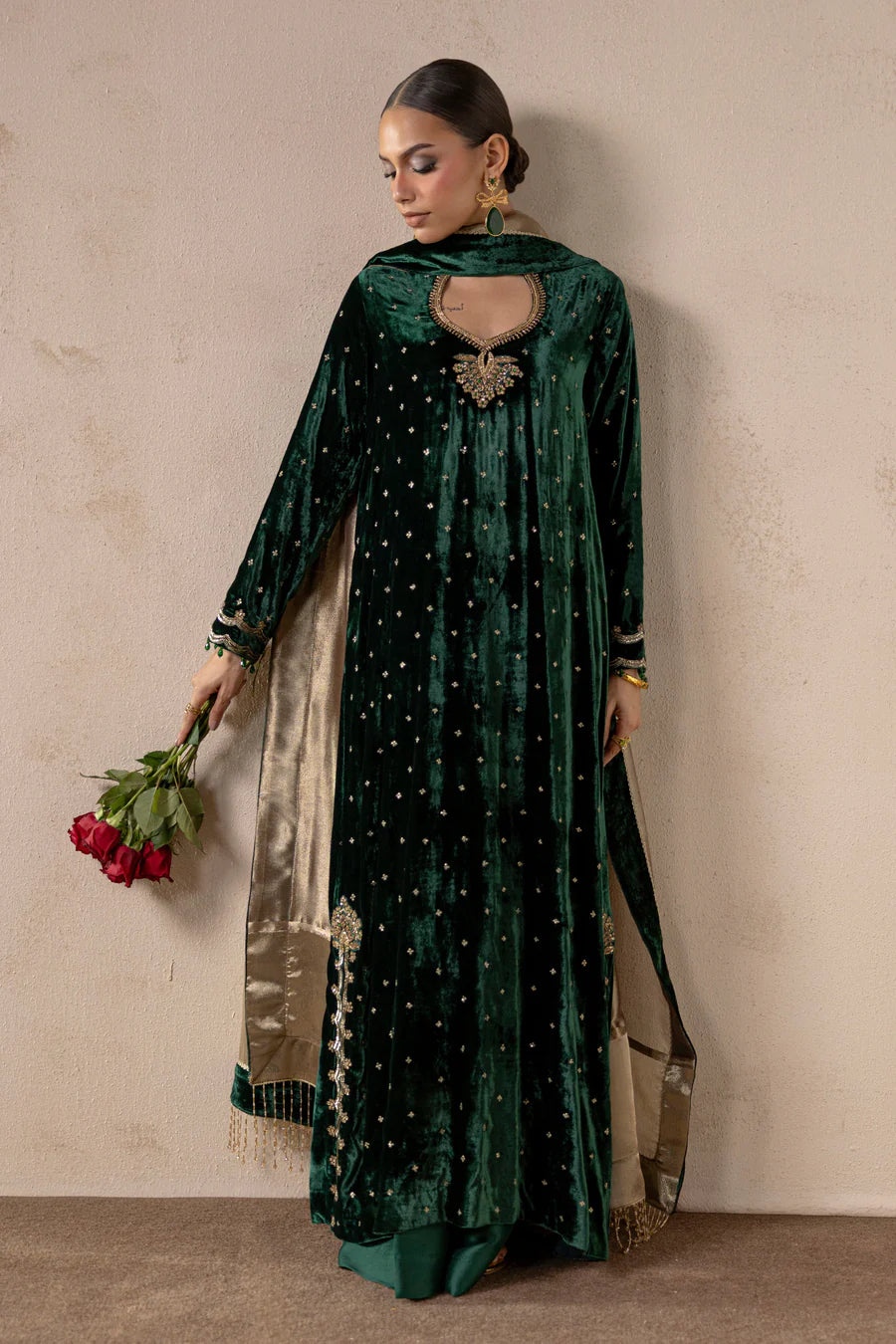 Luxury Pure Velvet Silk Dress - Senna