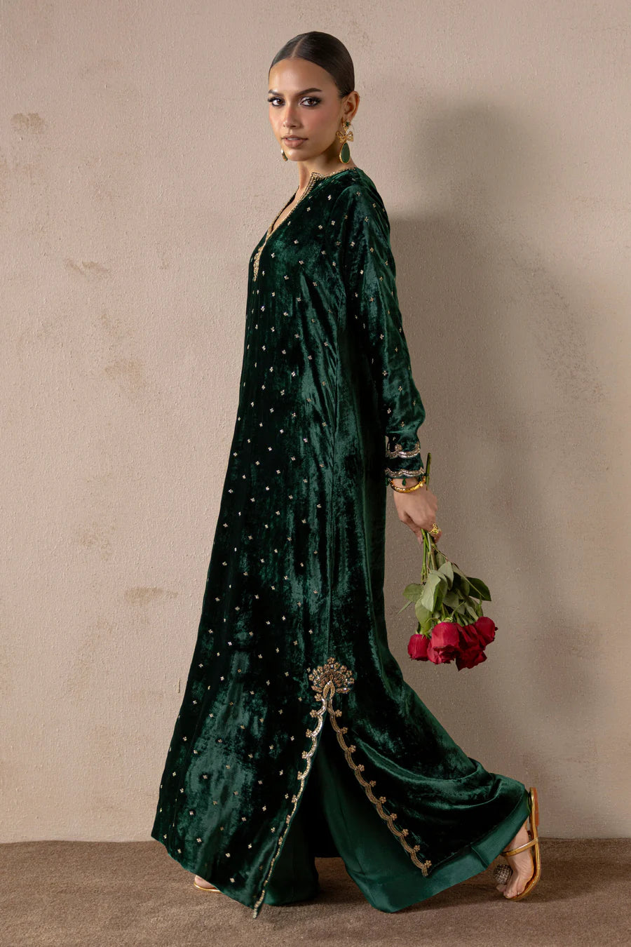 Luxury Pure Velvet Silk Dress - Senna