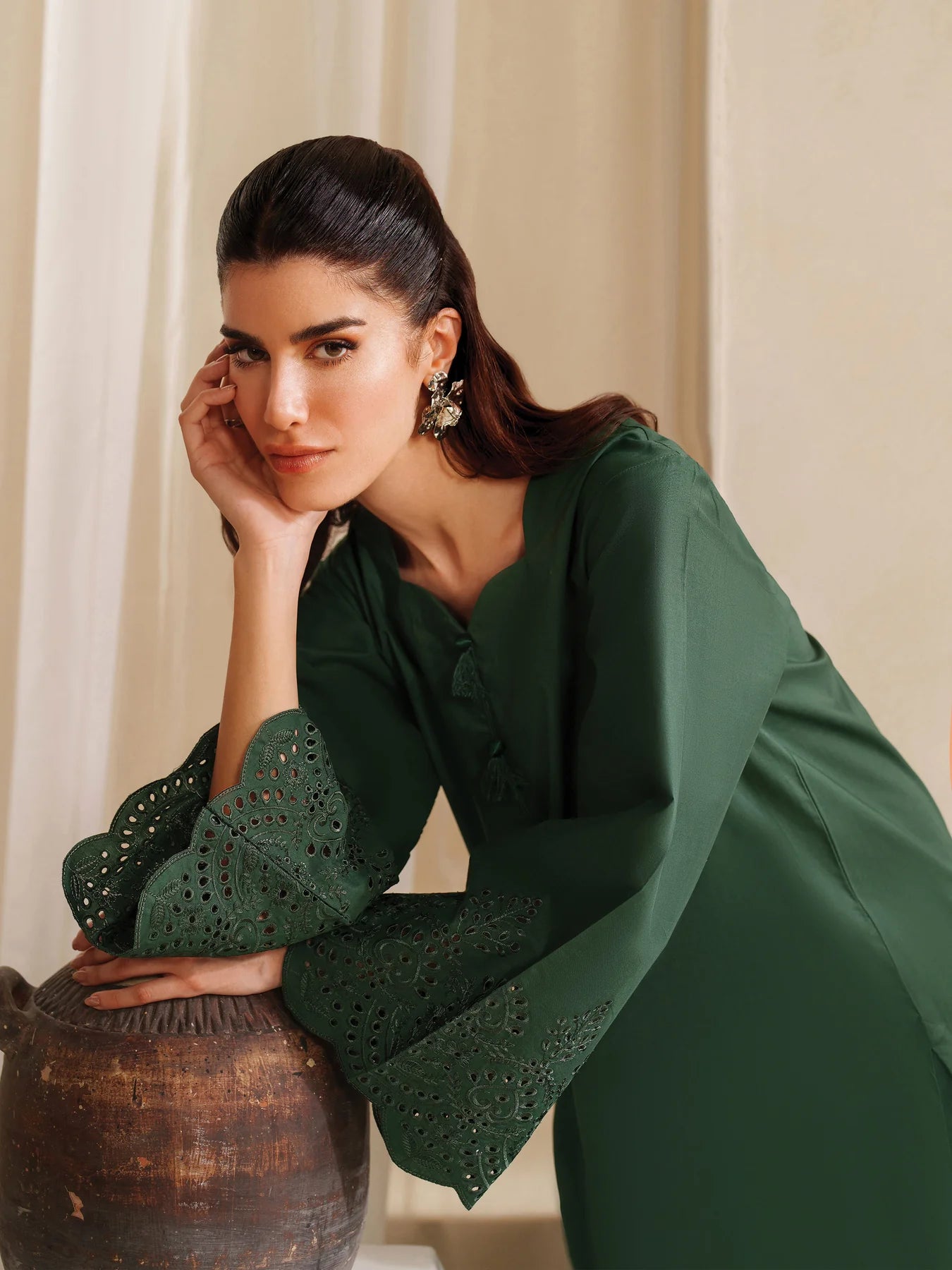 2 Piece Embroidered Set - Mirage