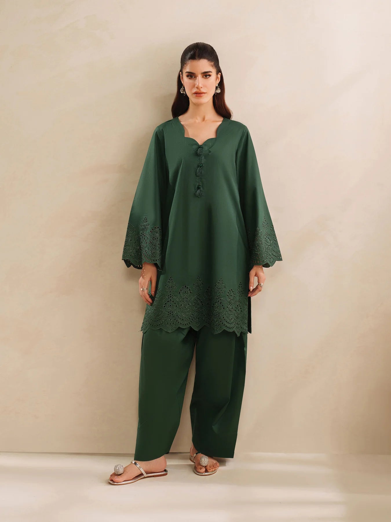 2 Piece Embroidered Set - Mirage