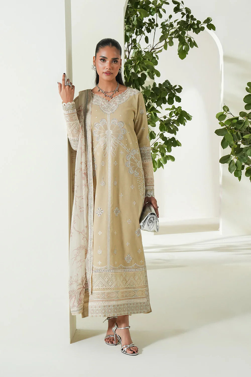 3 PIECE EMBROIDERED LAWN - SUMMER SAND
