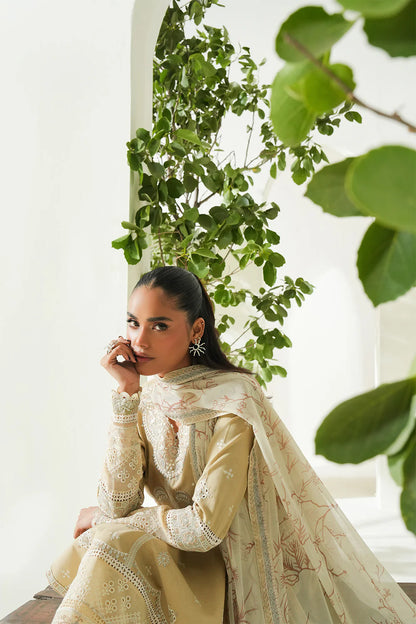 3 PIECE EMBROIDERED LAWN - SUMMER SAND