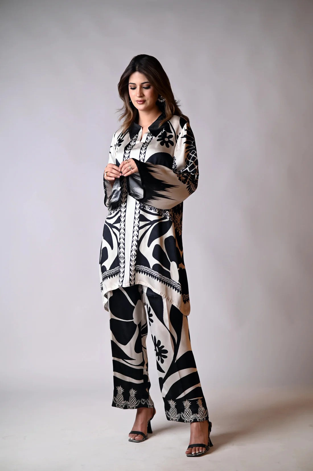 Printed Co-Ord Set - Monochrome