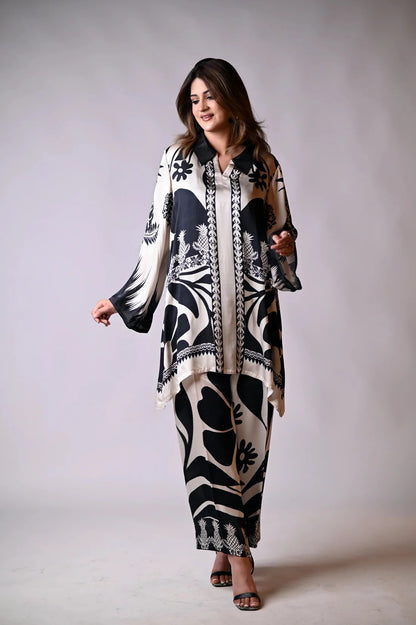 Printed Co-Ord Set - Monochrome