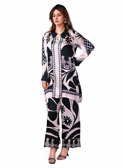 Printed Co-Ord Set - Monochrome