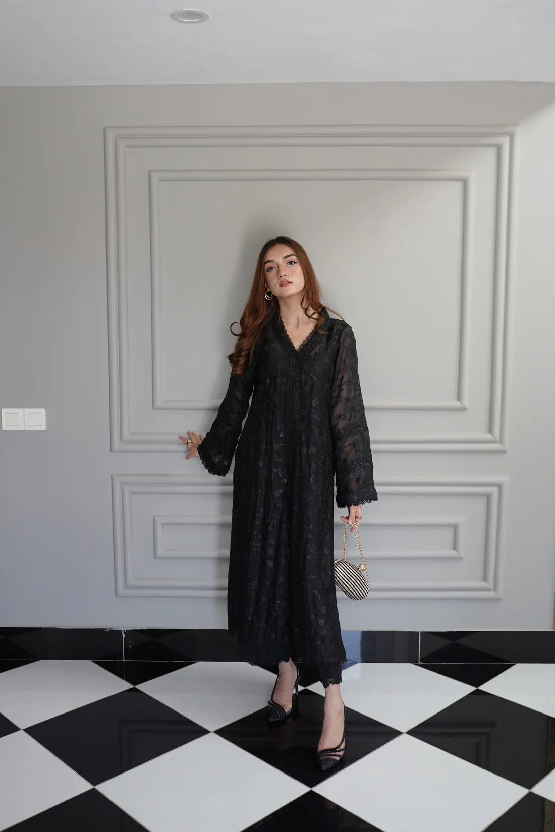 Embroidered 2 Piece - Noir