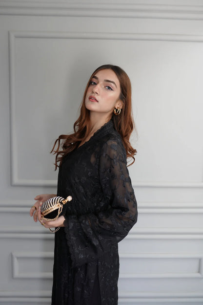 Embroidered 2 Piece - Noir