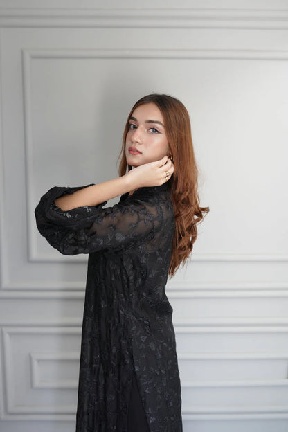 Embroidered 2 Piece - Noir