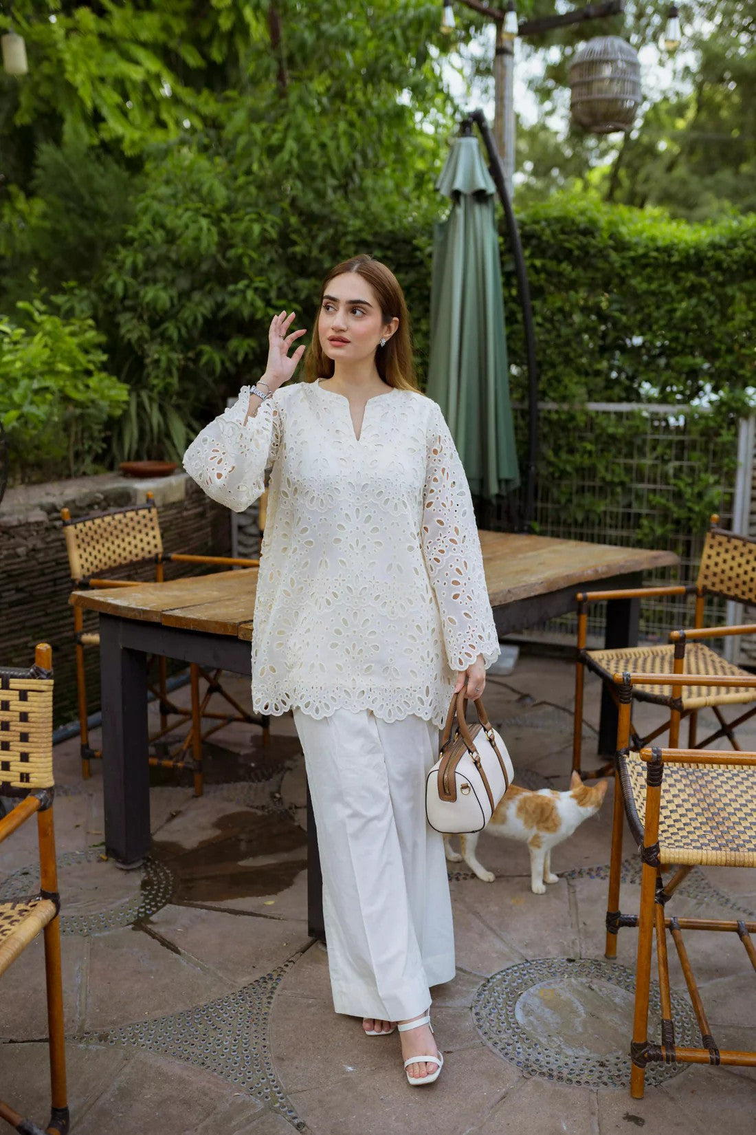 Off-White Shiffli Chikan Set - ASR10