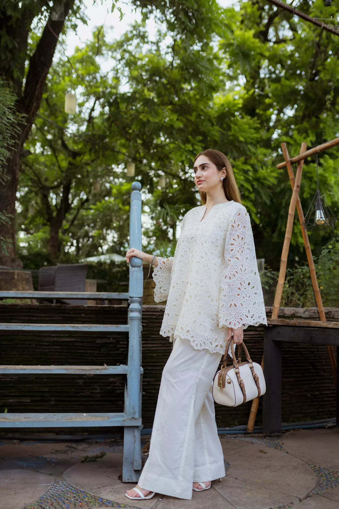 Off-White Shiffli Chikan Set - ASR10