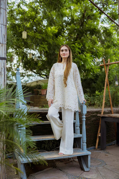 Off-White Shiffli Chikan Set - ASR10