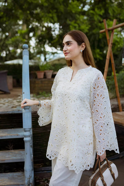 Off-White Shiffli Chikan Set - ASR10