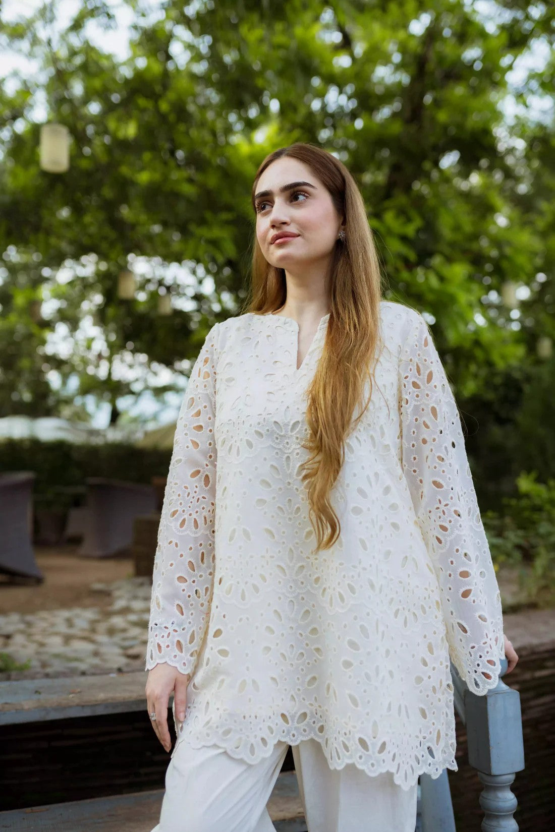 Off-White Shiffli Chikan Set - ASR10