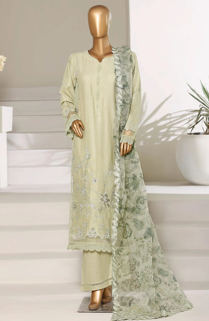 Luxury Embroidered Stitched 3 Piece Suit – Lime Green | Ready to Ship