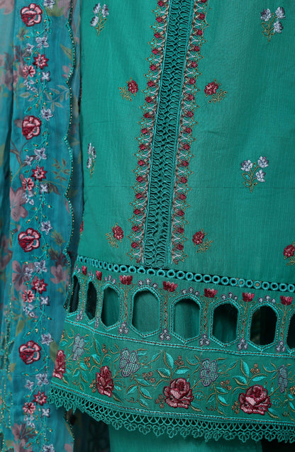 Sadabahar Luxury Embroidered Stitched 3 Piece Suit – Ready to Ship