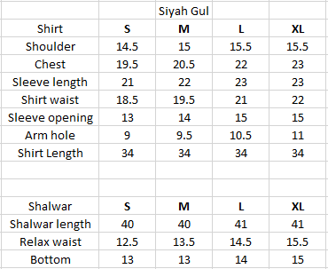 Siyah Gul Luxury Pret 3Pc