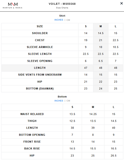 3 PIECE EMBROIDERED LAWN - VOILET