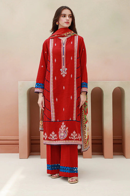 Embroidered Khaddar Suit - 3PC