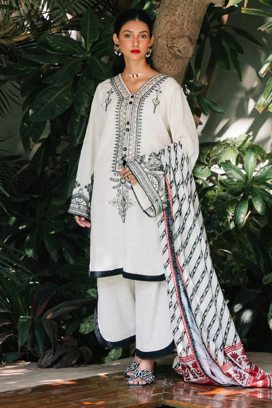 Embroidered Khaddar 3PC Suit