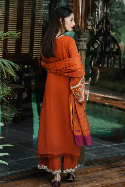 Embroidered Viscose 3pc Suit
