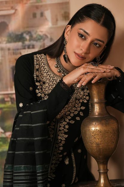Embroidered Khaddar 3PC Suit