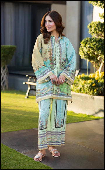 2 PIECE LAWN SILK - MINT MIRAGE