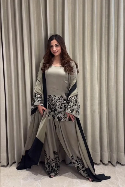 Siyah Gul Luxury Pret 3Pc