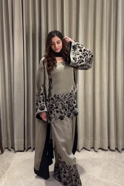 Siyah Gul Luxury Pret 3Pc