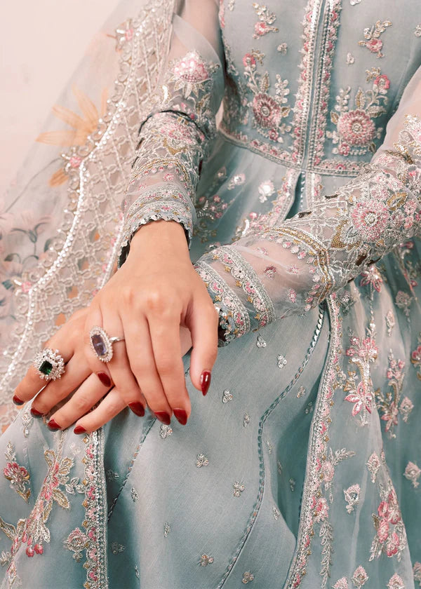 ICE BLUE EMBELLISHED DRESS - ELLIE