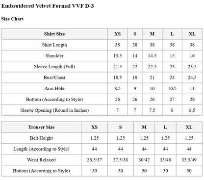 Embroidered Velvet Formal VVF D-3