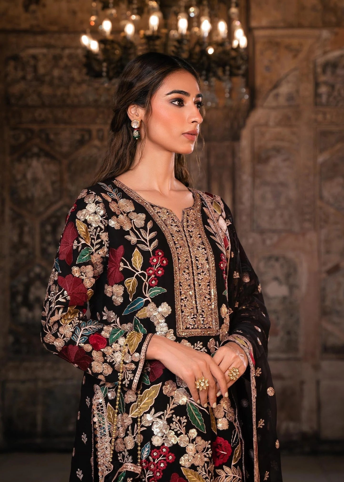 3 Piece Set With Potli - Mehnaz