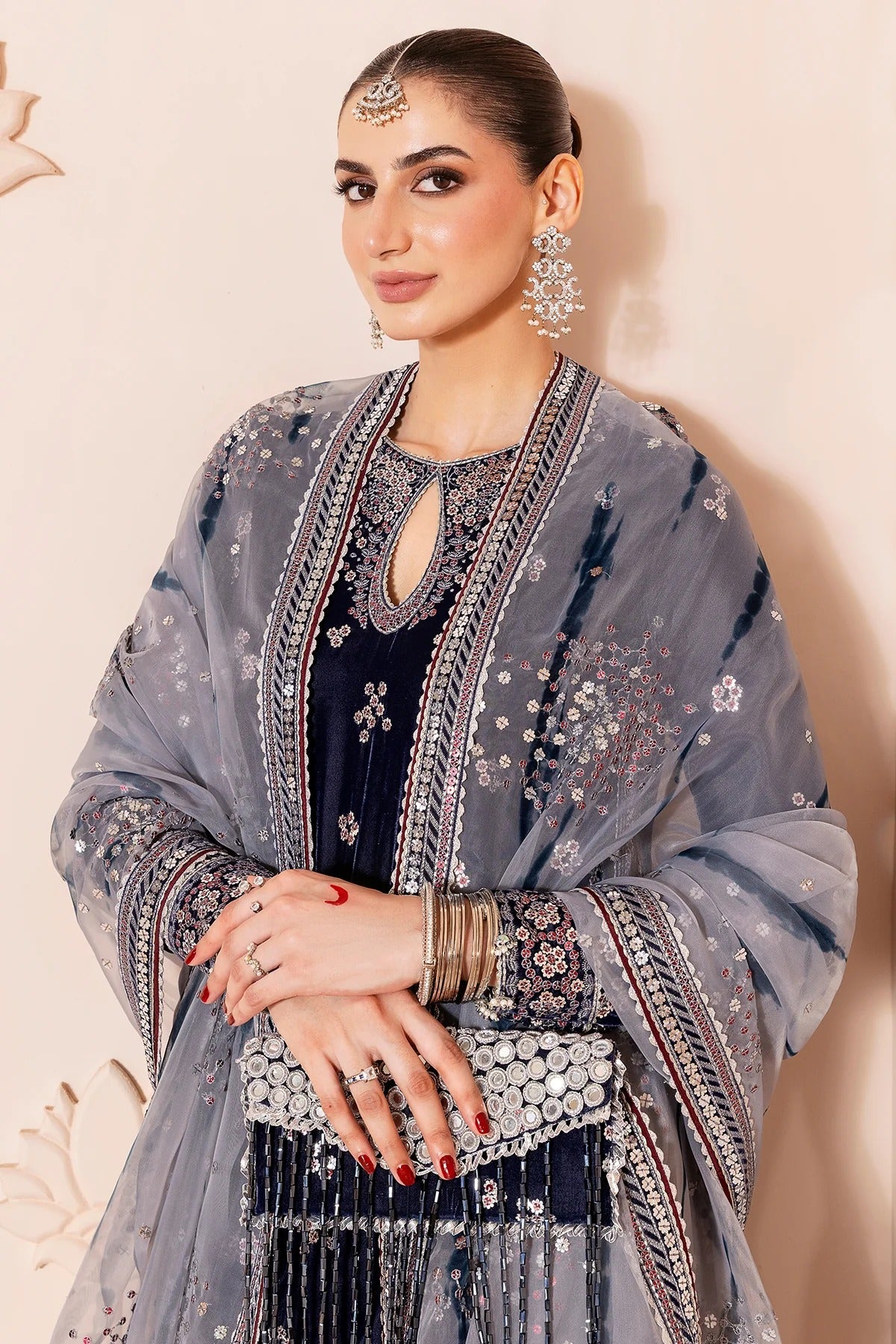 Embroidered Velvet Formal  D-03