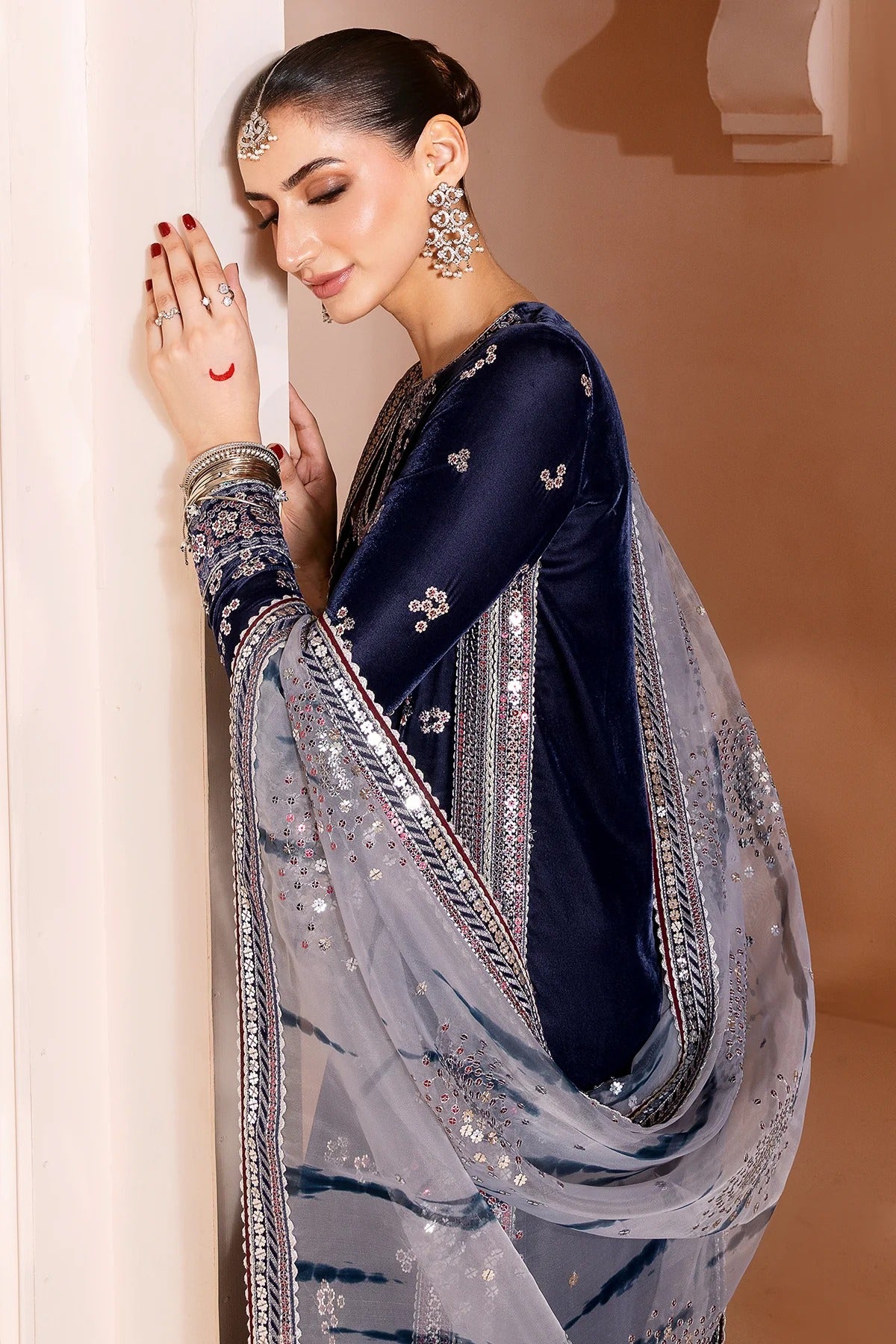 Embroidered Velvet Formal  D-03