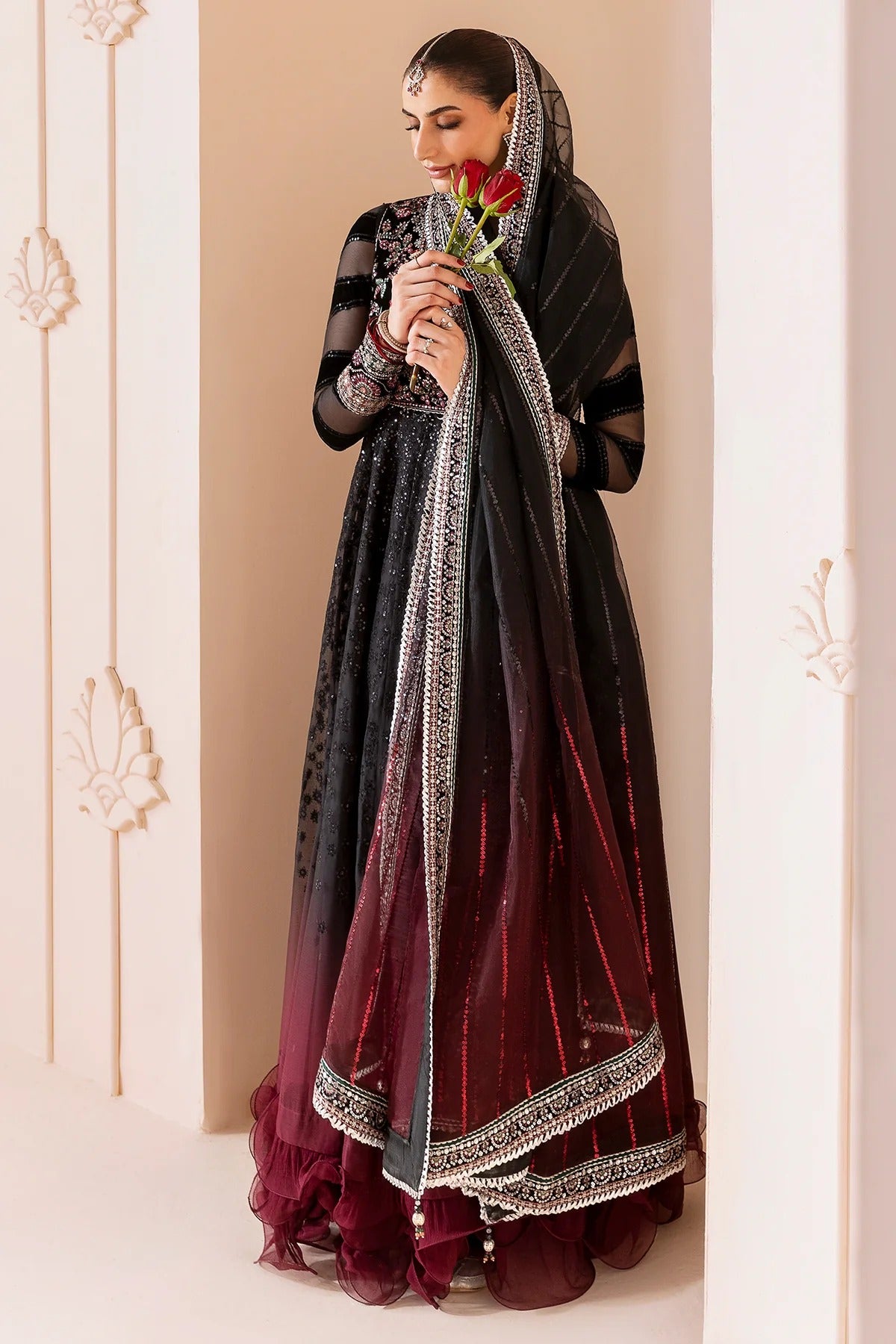 Embroidered Velvet Formal  D-10