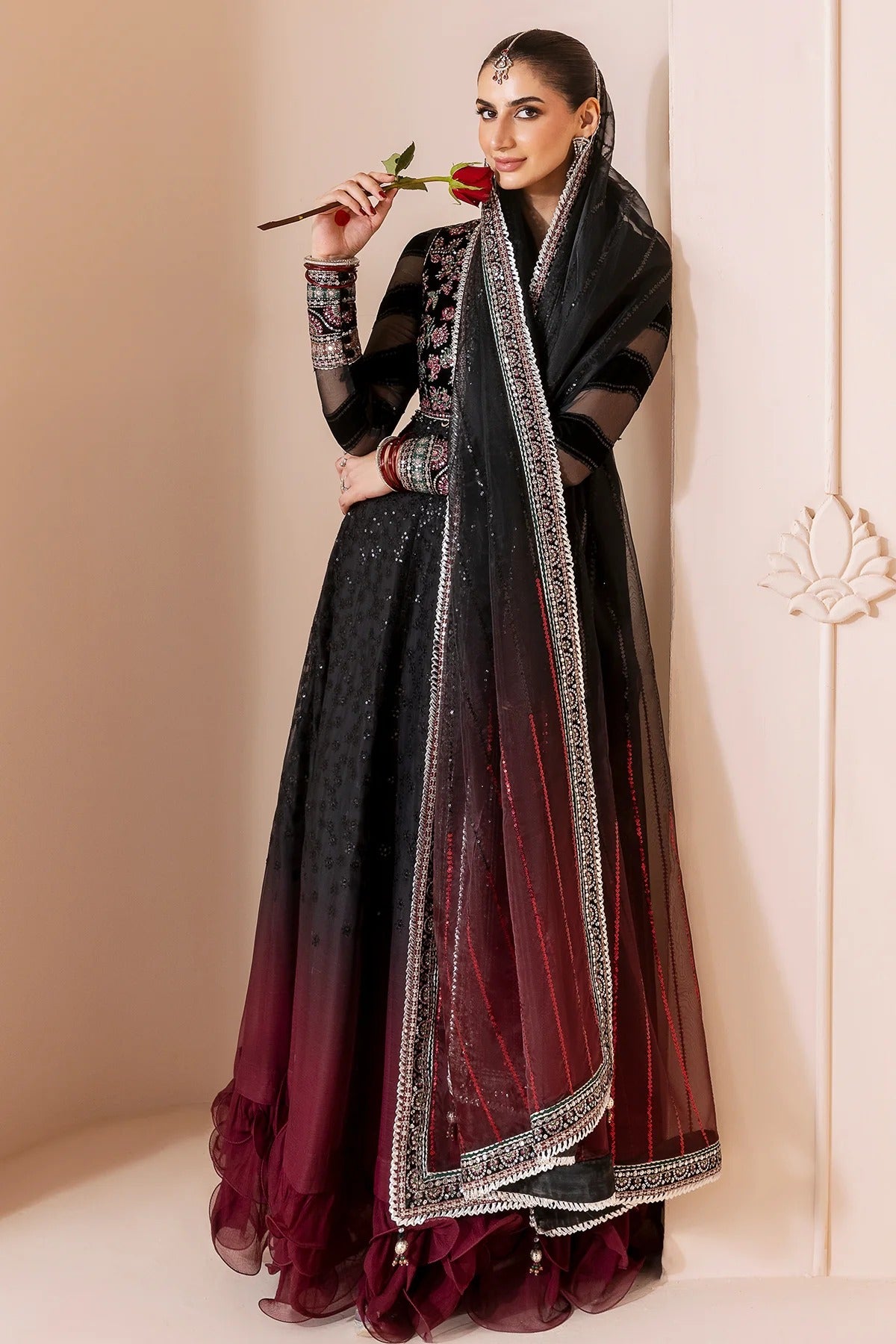 Embroidered Velvet Formal  D-10