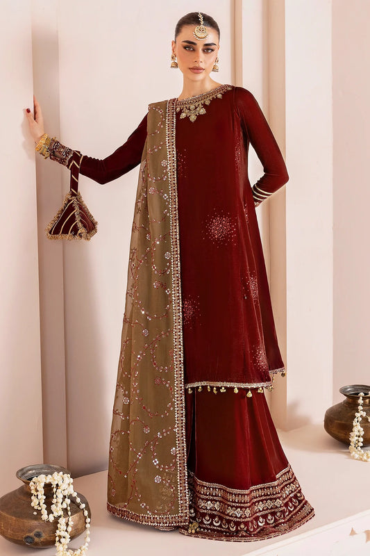 Embroidered Velvet Formal  D-07