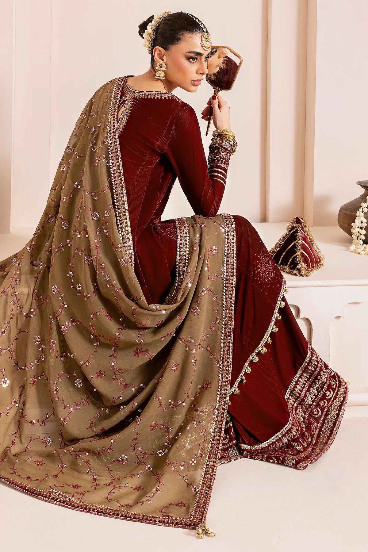 Embroidered Velvet Formal  D-07