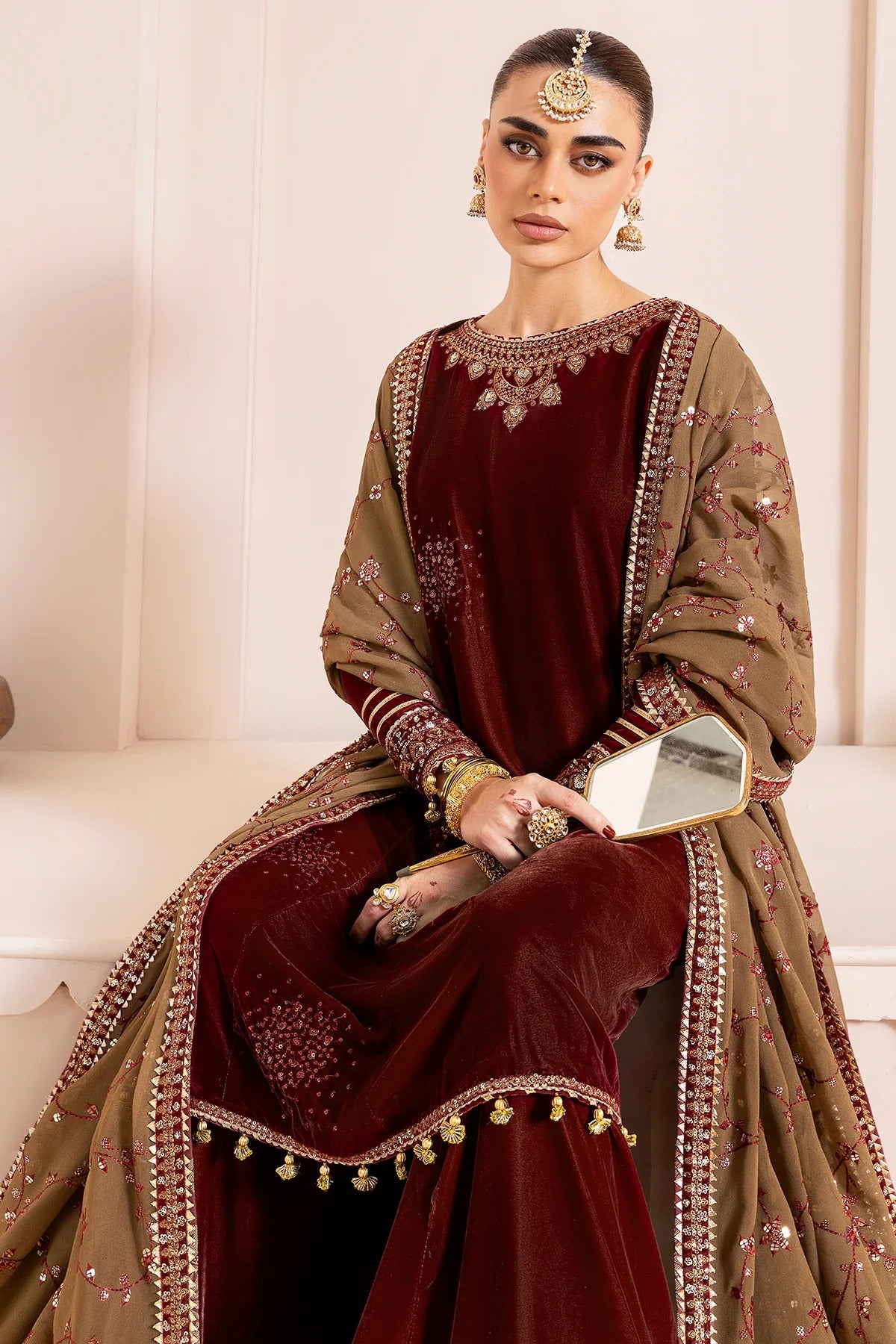 Embroidered Velvet Formal  D-07