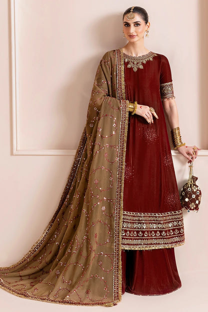 Embroidered Velvet Formal  D-13